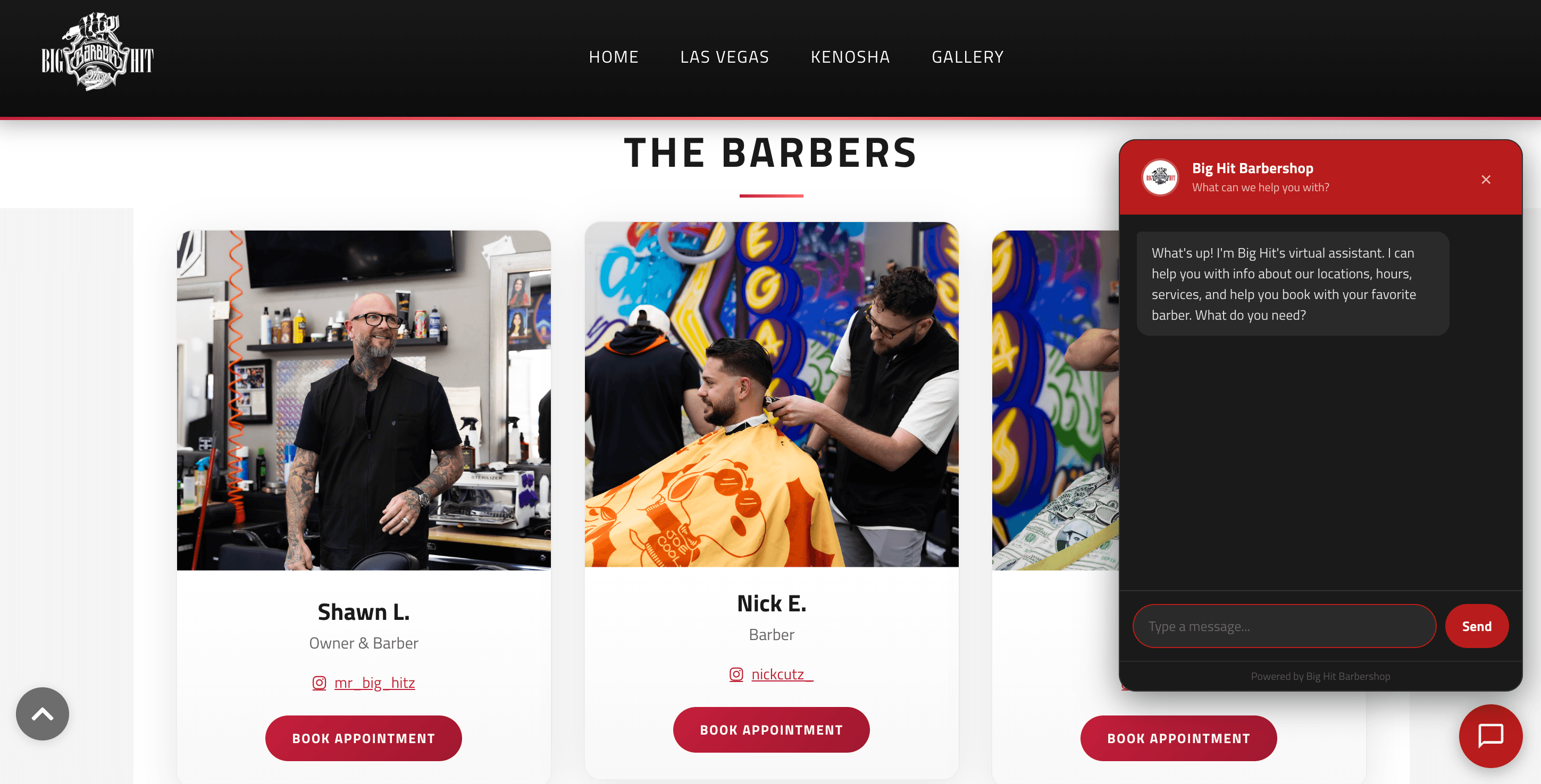Big Hit Barbershop — Website + AI